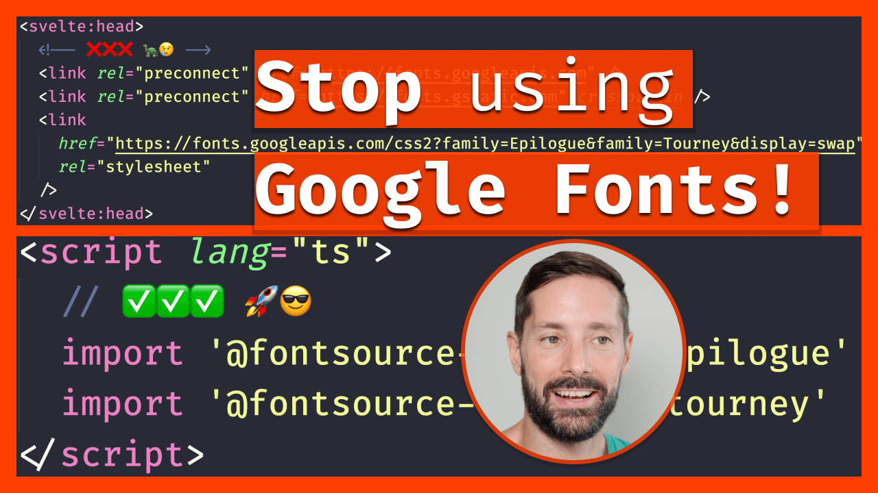 Stop using Google Fonts in prod 📈 what to do instead! 📉 Stop using Google Fonts in prod 📈 what to do instead! 📉