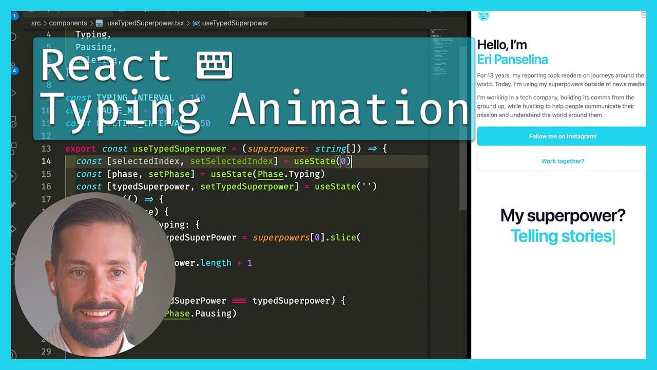 Code your own TYPING ANIMATION with React ⌨️ Code your own TYPING ANIMATION with React ⌨️